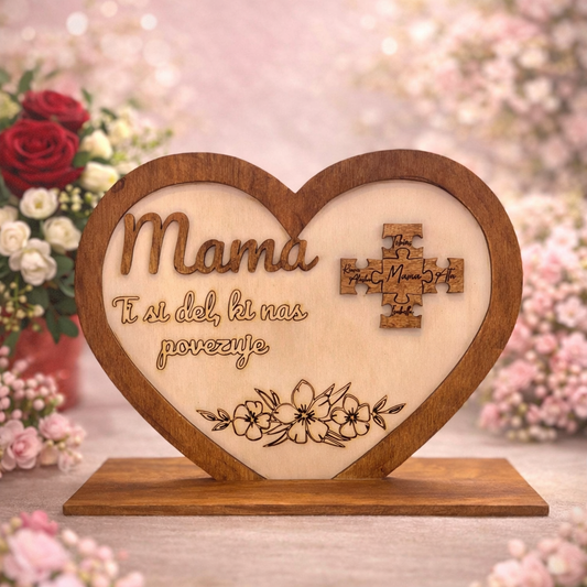 MAMA hvala - oblika srca